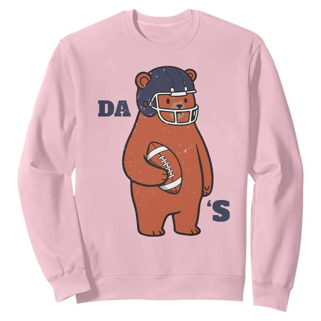 Cute Bear Holding Rugby Sport Fans Graphic Sweatshirt TS02 Light Pink Print Your Wear