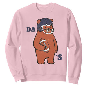 Cute Bear Holding Rugby Sport Fans Graphic Sweatshirt TS02 Light Pink Print Your Wear
