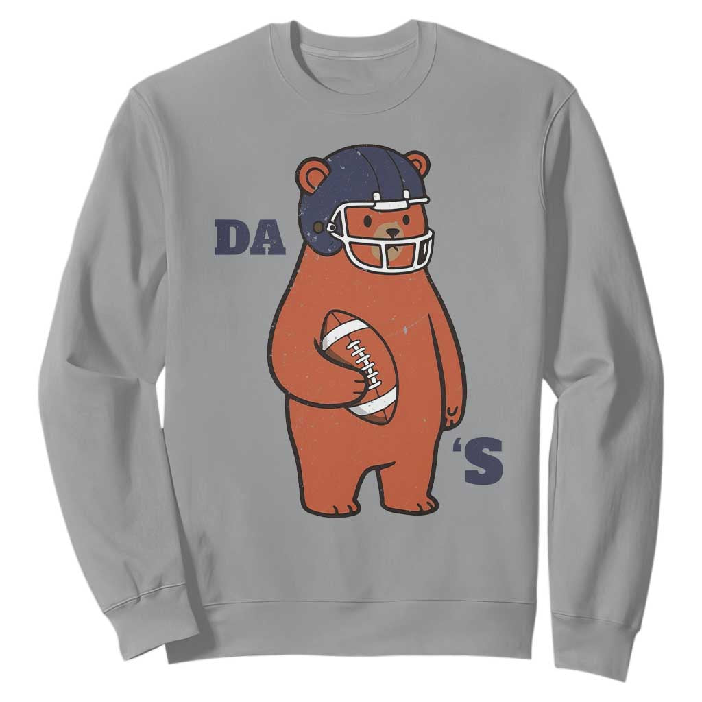 Cute Bear Holding Rugby Sport Fans Graphic Sweatshirt TS02 Sport Gray Print Your Wear