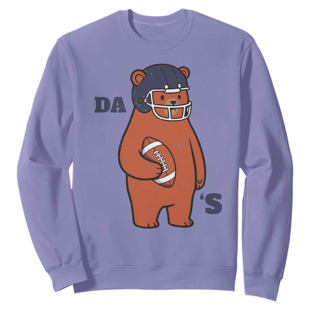 Cute Bear Holding Rugby Sport Fans Graphic Sweatshirt TS02 Violet Print Your Wear