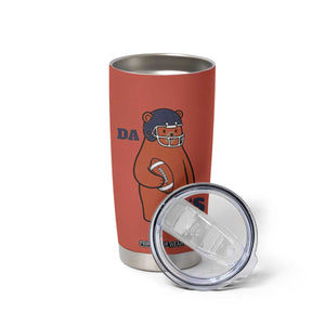 Cute Bear Holding Rugby Sport Fans Graphic Tumbler Cup TS02 Print Your Wear
