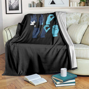 F Ice Out of Minneapolis Hand Signs Throw Blanket State Flag Justice Protest Resistance TS02 Print Your Wear