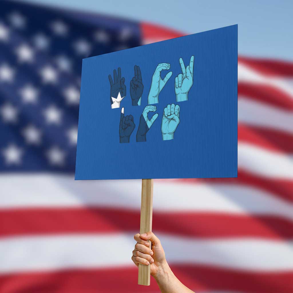 F Ice Out of Minneapolis Hand Signs Protest Sign State Flag Justice Protest Resistance TS02 Horizontal 18