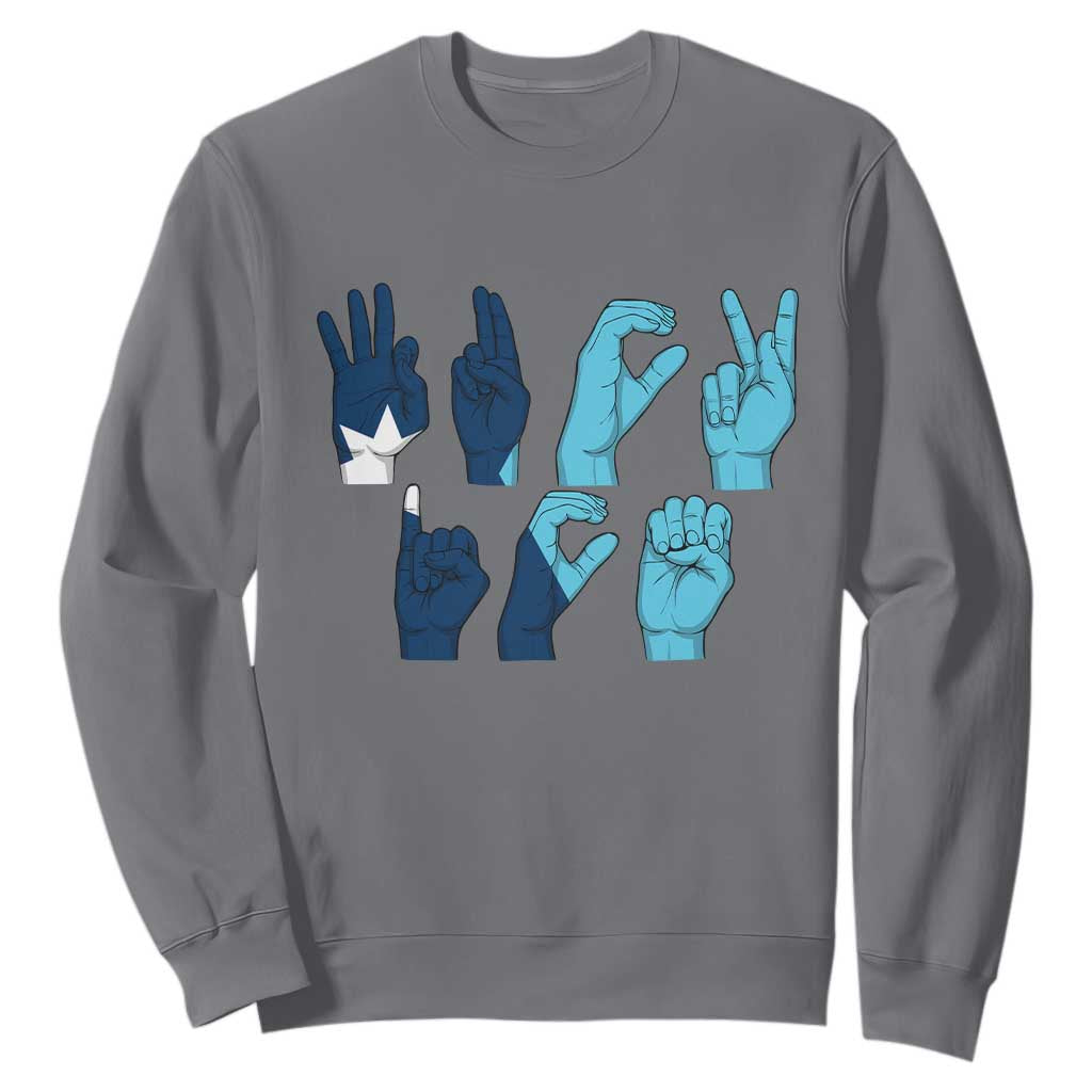 F Ice Out of Minneapolis Hand Signs Sweatshirt State Flag Justice Protest Resistance TS02 Charcoal Print Your Wear