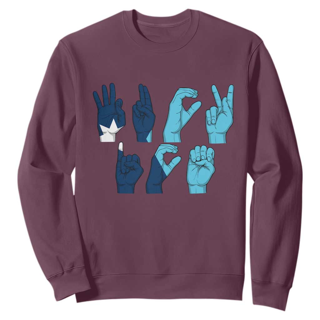 F Ice Out of Minneapolis Hand Signs Sweatshirt State Flag Justice Protest Resistance TS02 Maroon Print Your Wear