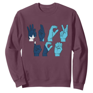 F Ice Out of Minneapolis Hand Signs Sweatshirt State Flag Justice Protest Resistance TS02 Maroon Print Your Wear