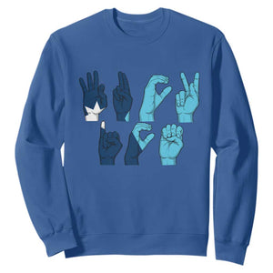 F Ice Out of Minneapolis Hand Signs Sweatshirt State Flag Justice Protest Resistance TS02 Royal Blue Print Your Wear