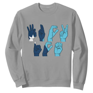 F Ice Out of Minneapolis Hand Signs Sweatshirt State Flag Justice Protest Resistance TS02 Sport Gray Print Your Wear