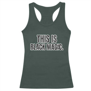 This is Black Magic Racerback Tank Top TS02 Dark Forest Green Print Your Wear