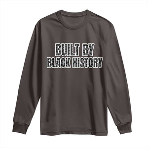 Built by Black History Long Sleeve Shirt TS02 Dark Chocolate Print Your Wear