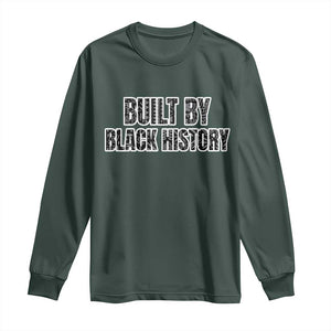 Built by Black History Long Sleeve Shirt TS02 Dark Forest Green Print Your Wear