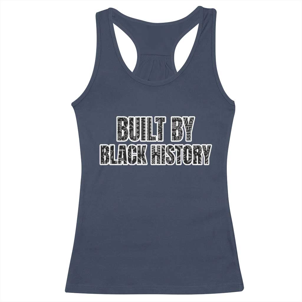 Built by Black History Racerback Tank Top TS02 Navy Print Your Wear