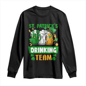 Funny St Patricks Day Long Sleeve Shirt Irish Drinking Team Beer Lover Party TS02 Black Print Your Wear