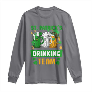 Funny St Patricks Day Long Sleeve Shirt Irish Drinking Team Beer Lover Party TS02 Charcoal Print Your Wear