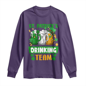 Funny St Patricks Day Long Sleeve Shirt Irish Drinking Team Beer Lover Party TS02 Purple Print Your Wear