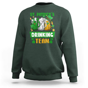 Funny St. Patricks Day Sweatshirt Irish Drinking Team Beer Lover Party TS02 Dark Forest Green Printyourwear