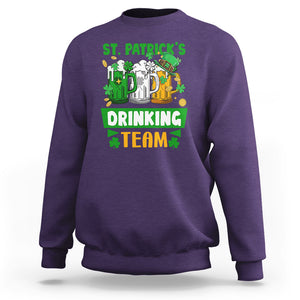 Funny St. Patricks Day Sweatshirt Irish Drinking Team Beer Lover Party TS02 Purple Printyourwear