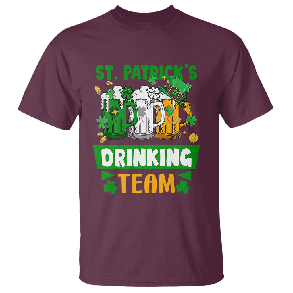 Funny St. Patricks Day T Shirt Irish Drinking Team Beer Lover Party TS02 Maroon Printyourwear