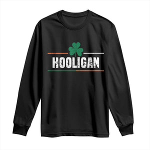 Funny St Patricks Day Matching Long Sleeve Shirt Hooligan Irish Shamrock TS02 Black Print Your Wear