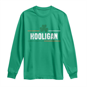 Funny St Patricks Day Matching Long Sleeve Shirt Hooligan Irish Shamrock TS02 Irish Green Print Your Wear