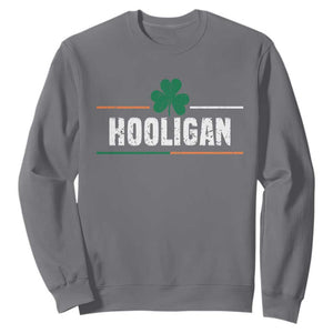 Funny St. Patricks Day Matching Sweatshirt Hooligan Irish Shamrock TS02 Charcoal Printyourwear