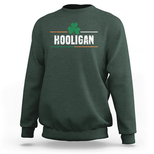 Funny St. Patricks Day Matching Sweatshirt Hooligan Irish Shamrock TS02 Dark Forest Green Printyourwear