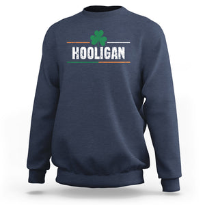 Funny St. Patricks Day Matching Sweatshirt Hooligan Irish Shamrock TS02 Navy Printyourwear