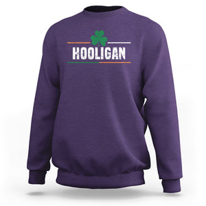 Funny St. Patricks Day Matching Sweatshirt Hooligan Irish Shamrock TS02 Purple Printyourwear