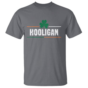 Funny St. Patricks Day Matching T Shirt Hooligan Irish Shamrock TS02 Charcoal Printyourwear