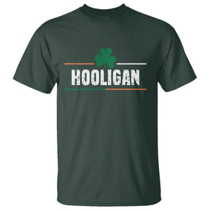 Funny St. Patricks Day Matching T Shirt Hooligan Irish Shamrock TS02 Dark Forest Green Printyourwear