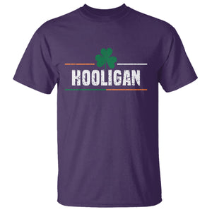 Funny St. Patricks Day Matching T Shirt Hooligan Irish Shamrock TS02 Purple Printyourwear