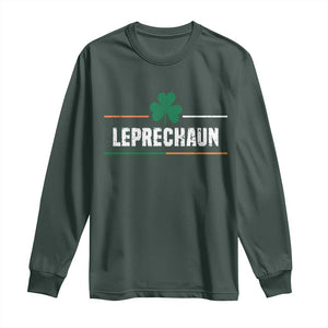 Funny St Patricks Day Matching Long Sleeve Shirt Leprechaun Irish Shamrock TS02 Dark Forest Green Print Your Wear