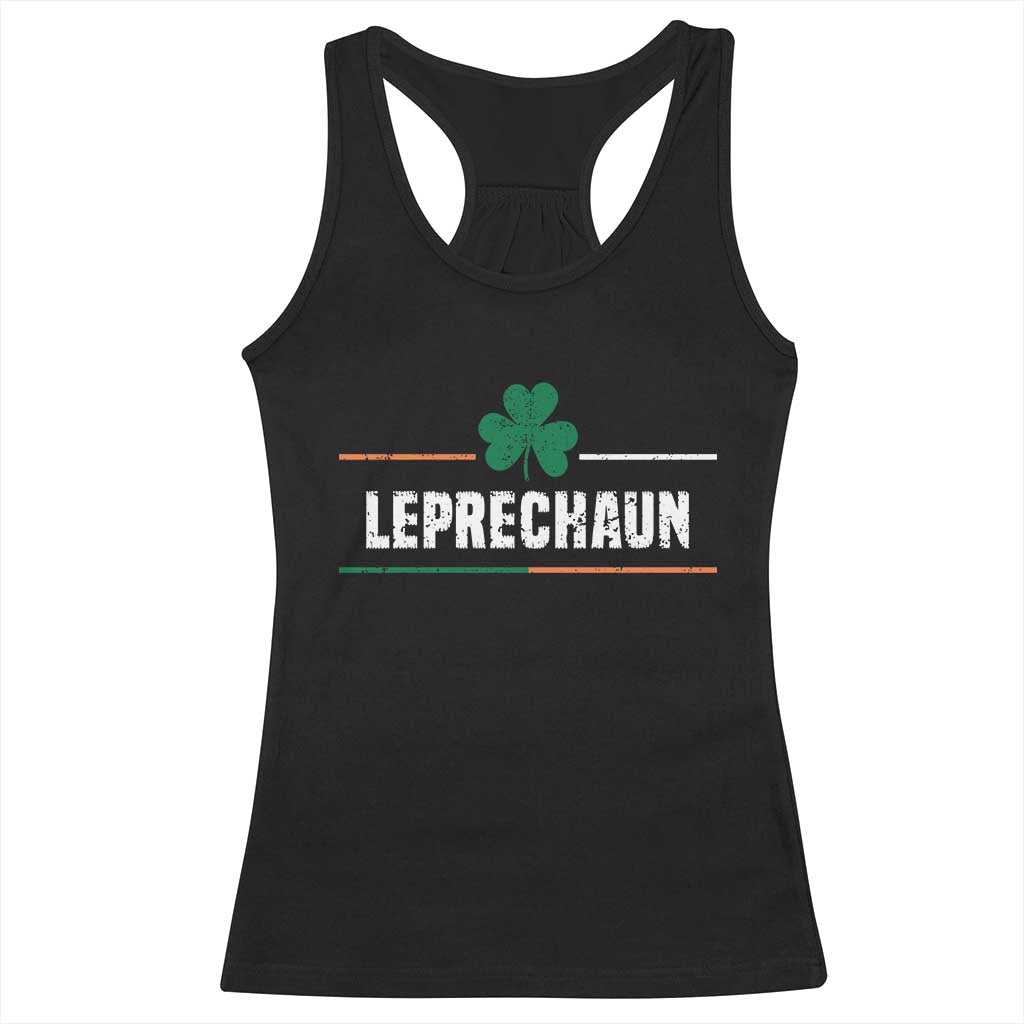 Funny St Patricks Day Matching Racerback Tank Top Leprechaun Irish Shamrock TS02 Black Print Your Wear