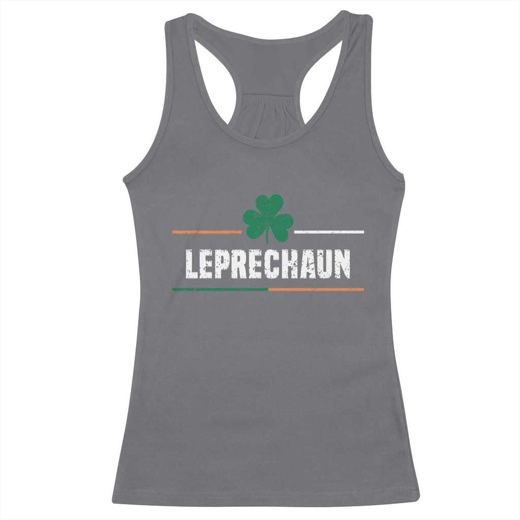 Funny St Patricks Day Matching Racerback Tank Top Leprechaun Irish Shamrock TS02 Charcoal Print Your Wear