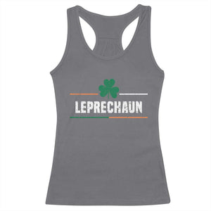 Funny St Patricks Day Matching Racerback Tank Top Leprechaun Irish Shamrock TS02 Charcoal Print Your Wear