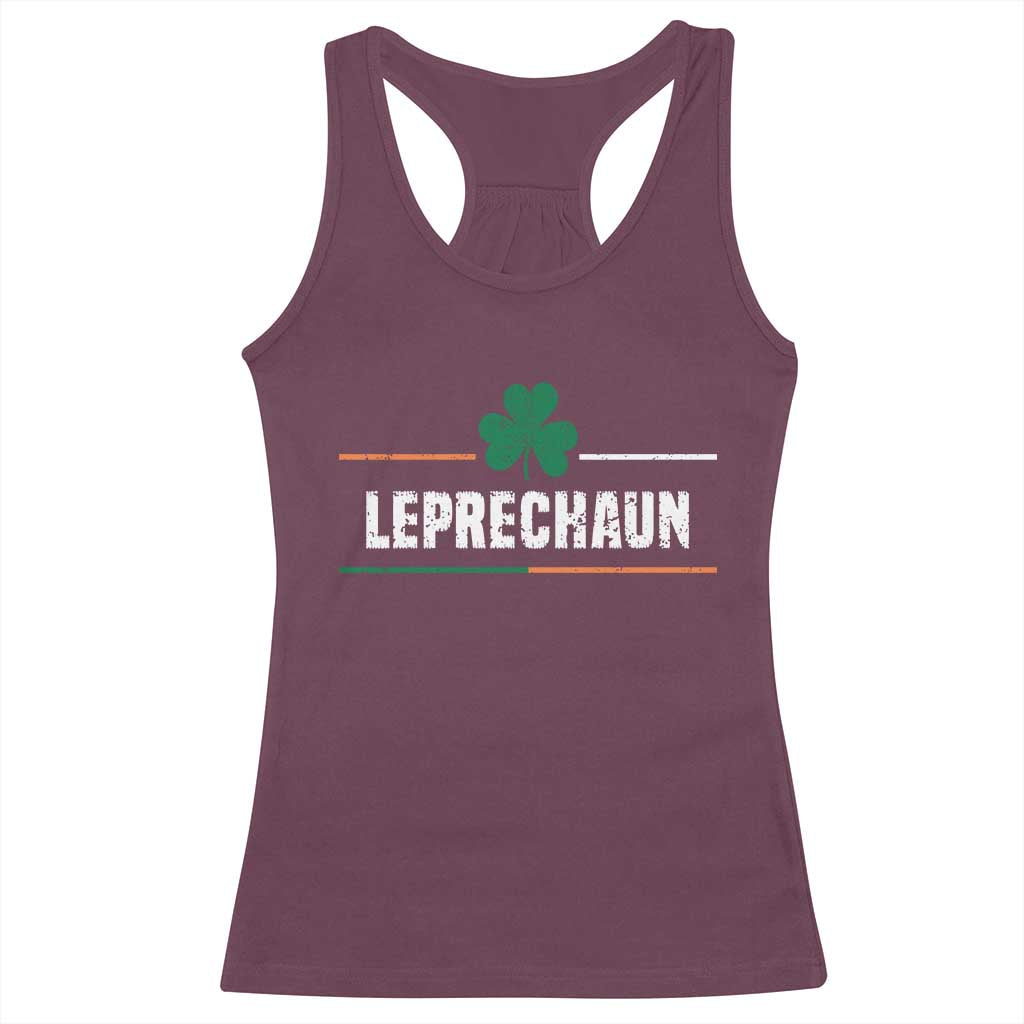 Funny St Patricks Day Matching Racerback Tank Top Leprechaun Irish Shamrock TS02 Maroon Print Your Wear