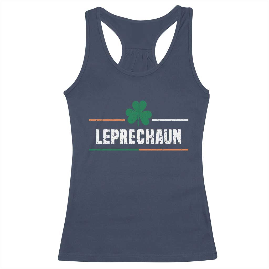 Funny St Patricks Day Matching Racerback Tank Top Leprechaun Irish Shamrock TS02 Navy Print Your Wear