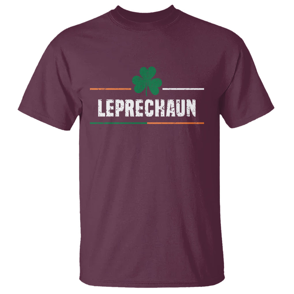 Funny St. Patricks Day Matching T Shirt Leprechaun Irish Shamrock TS02 Maroon Printyourwear