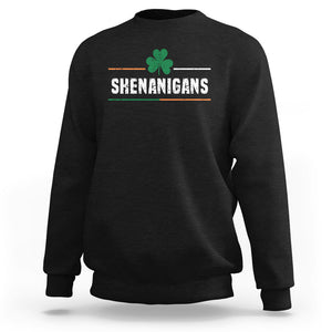 Funny St. Patricks Day Matching Sweatshirt Shenanigans Irish Shamrock TS02 Black Printyourwear