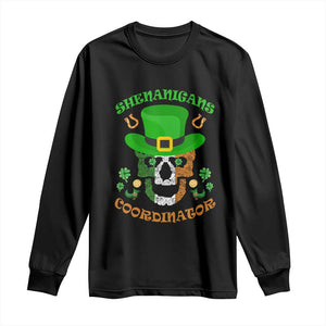 Irish Skull Long Sleeve Shirt Shenanigans Coordinator St Patrick's Day TS02 Black Print Your Wear