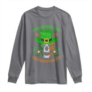 Irish Skull Long Sleeve Shirt Shenanigans Coordinator St Patrick's Day TS02 Charcoal Print Your Wear