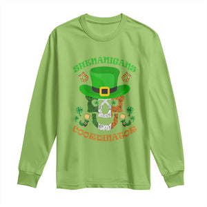 Irish Skull Long Sleeve Shirt Shenanigans Coordinator St Patrick's Day TS02 Lime Print Your Wear