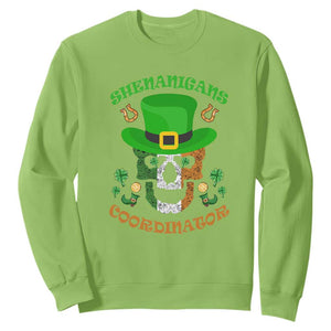 Bull Dog Skull Sweatshirt Shenanigans Coordinator St Patrick's Day TS02 Lime Printyourwear