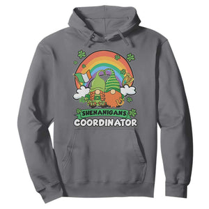 Cute St. Patricks Day Hoodie Shenanigans Coordinator Gnomes Rainbow TS02 Charcoal Printyourwear