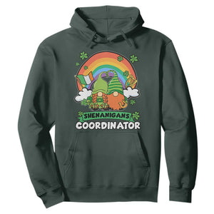 Cute St. Patricks Day Hoodie Shenanigans Coordinator Gnomes Rainbow TS02 Dark Forest Green Printyourwear