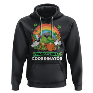 Cute St. Patricks Day Hoodie Shenanigans Coordinator Gnomes Rainbow TS02 Black Printyourwear