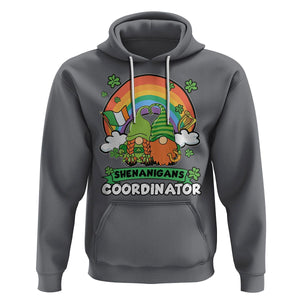 Cute St. Patricks Day Hoodie Shenanigans Coordinator Gnomes Rainbow TS02 Charcoal Printyourwear