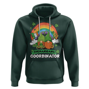 Cute St. Patricks Day Hoodie Shenanigans Coordinator Gnomes Rainbow TS02 Dark Forest Green Printyourwear