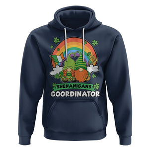 Cute St. Patricks Day Hoodie Shenanigans Coordinator Gnomes Rainbow TS02 Navy Printyourwear