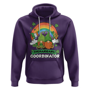 Cute St. Patricks Day Hoodie Shenanigans Coordinator Gnomes Rainbow TS02 Purple Printyourwear